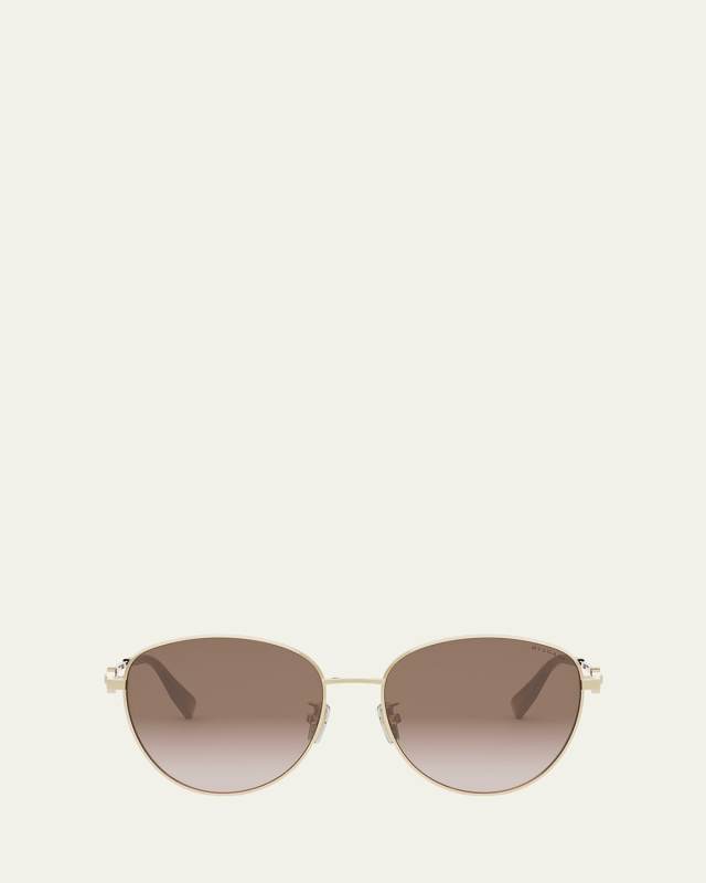 Round Metal & Nylon Sunglasses
